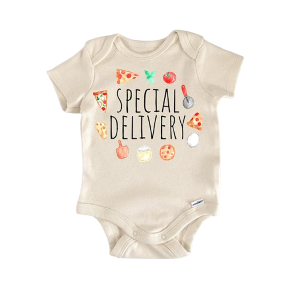 GET YAH FRESH BABY HEEEEEAAH... Special delivery pizza onesie...