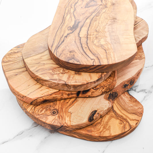 Handmade Olive Wood Cutting Board with BIG NATURAL Edges